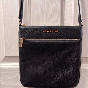Michael Kors Black Pebbled Leather Shoulder Bag